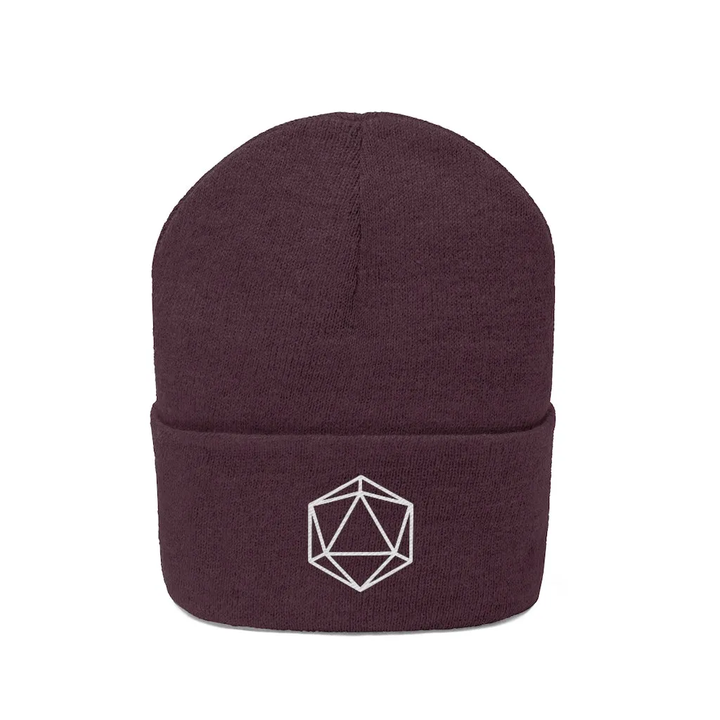 D20 DnD Gamer Knit Beanie