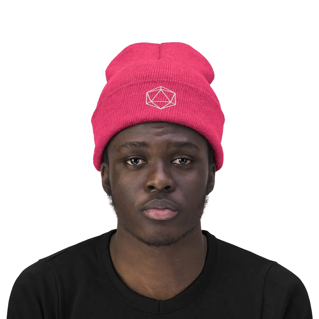 D20 DnD Gamer Knit Beanie