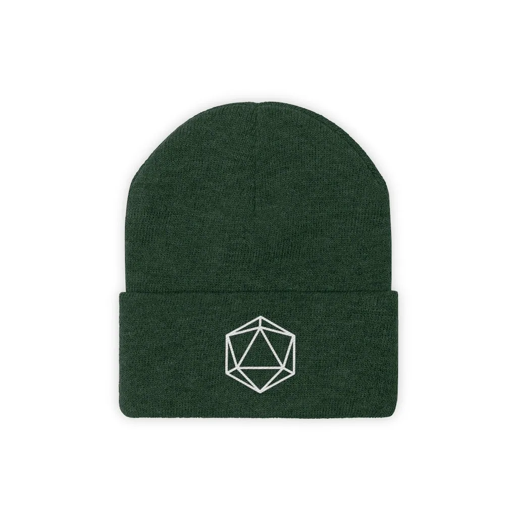 D20 DnD Gamer Knit Beanie