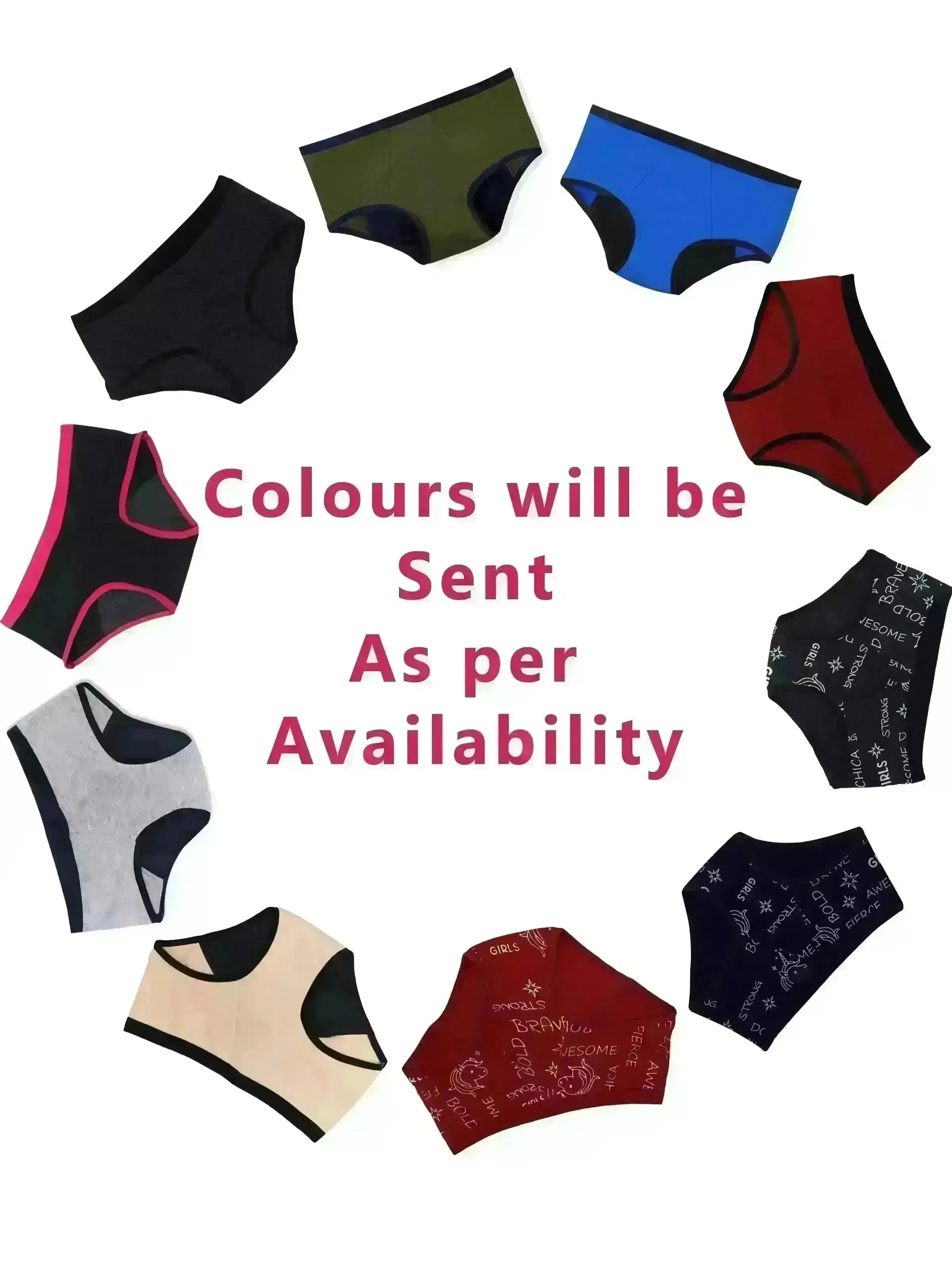 D'chica Self Love Print Anti-Microbial Lining Eco-Friendly Period Panties No Pad Required, Grey
