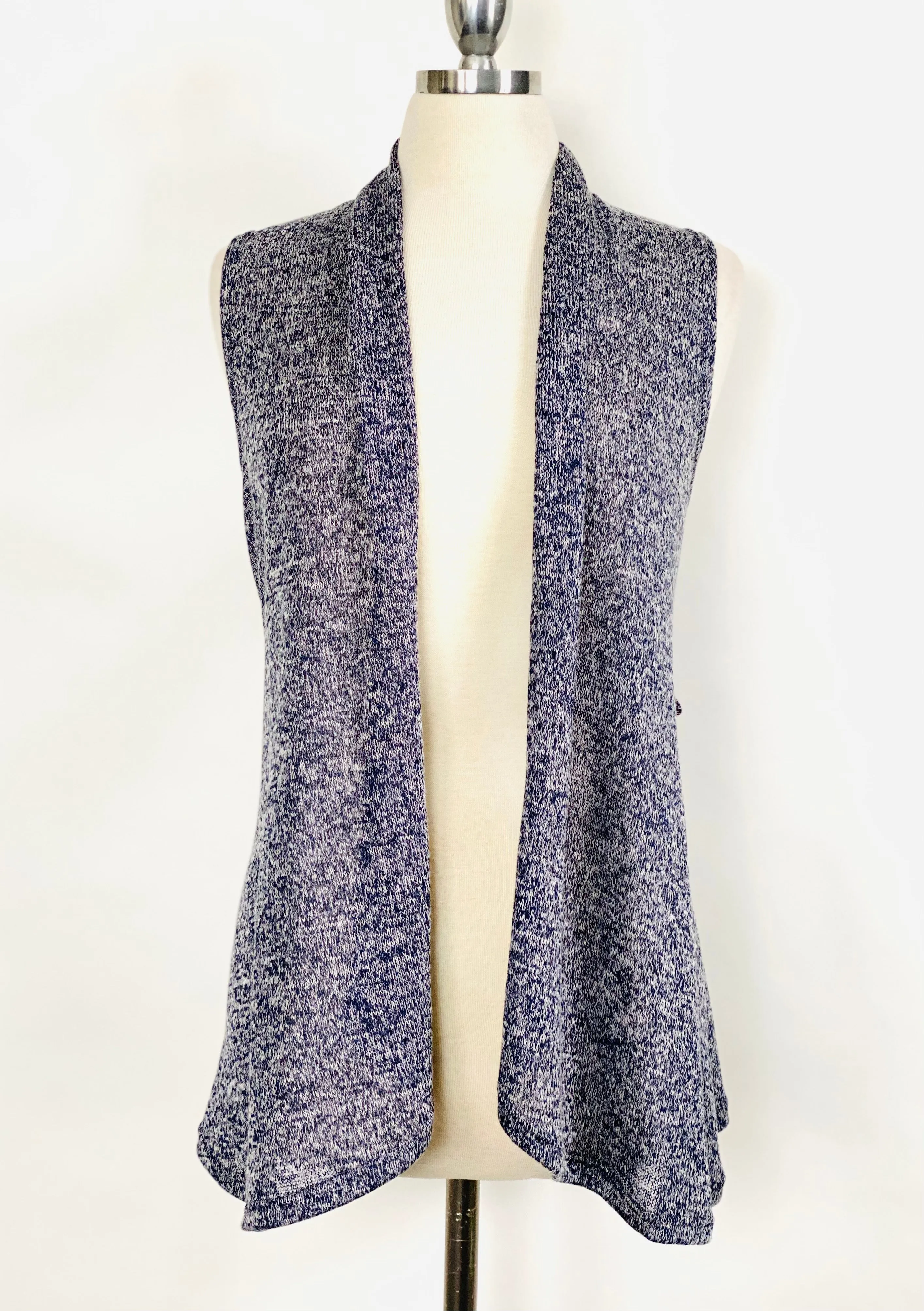 Draped Wrap Vest - Blue