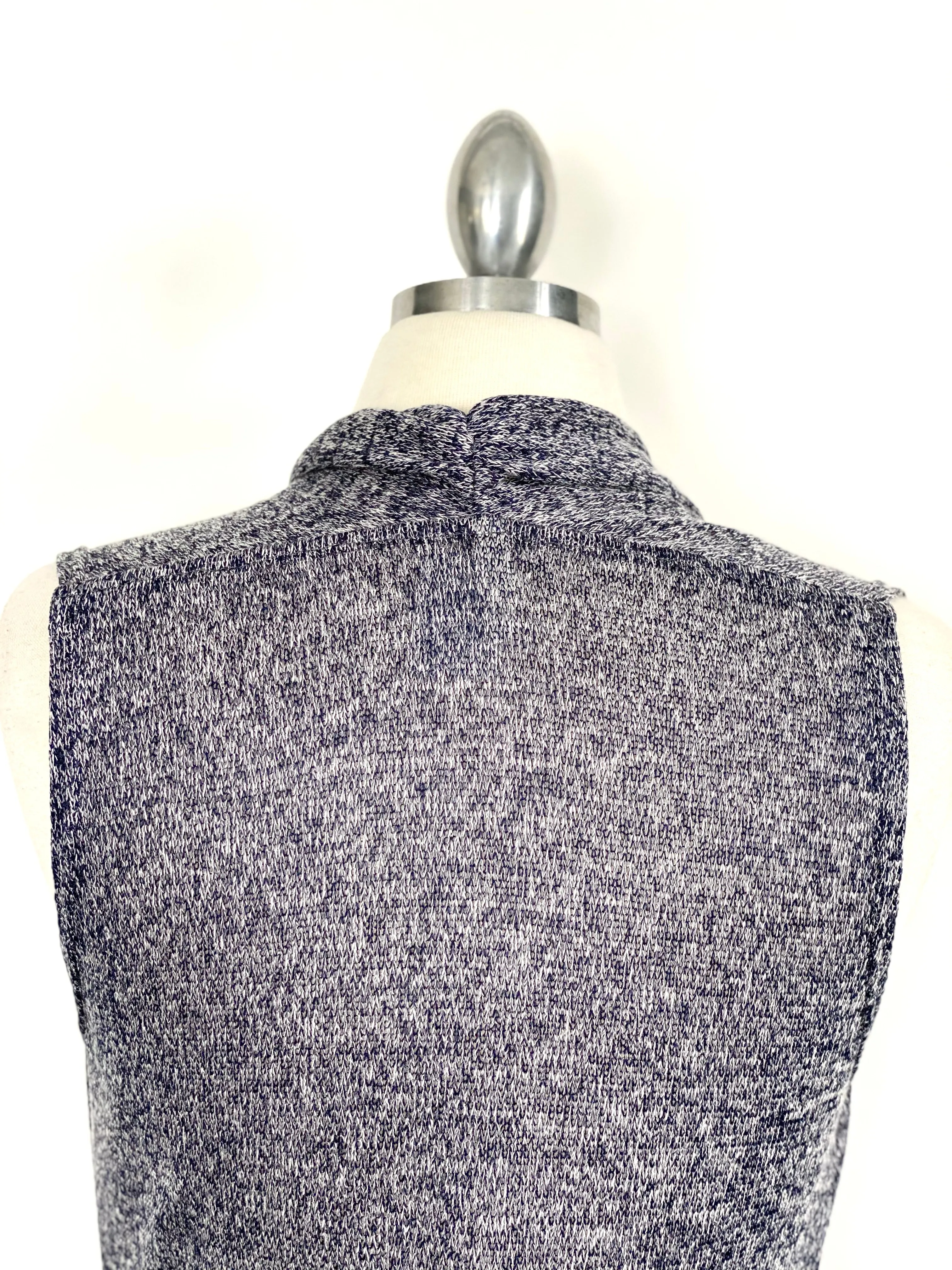 Draped Wrap Vest - Blue