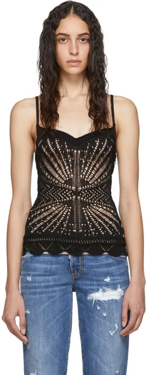 Dsquared2 Black Knit Tank Top