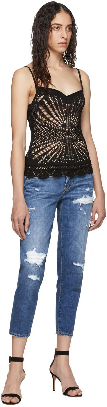 Dsquared2 Black Knit Tank Top