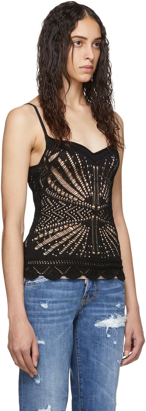 Dsquared2 Black Knit Tank Top