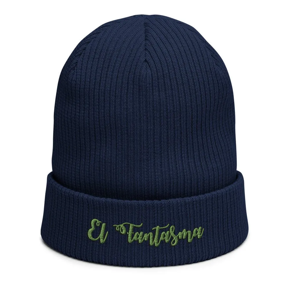 El Fantasma Organic ribbed beanie | Available in Multiple Colors | Embroidered