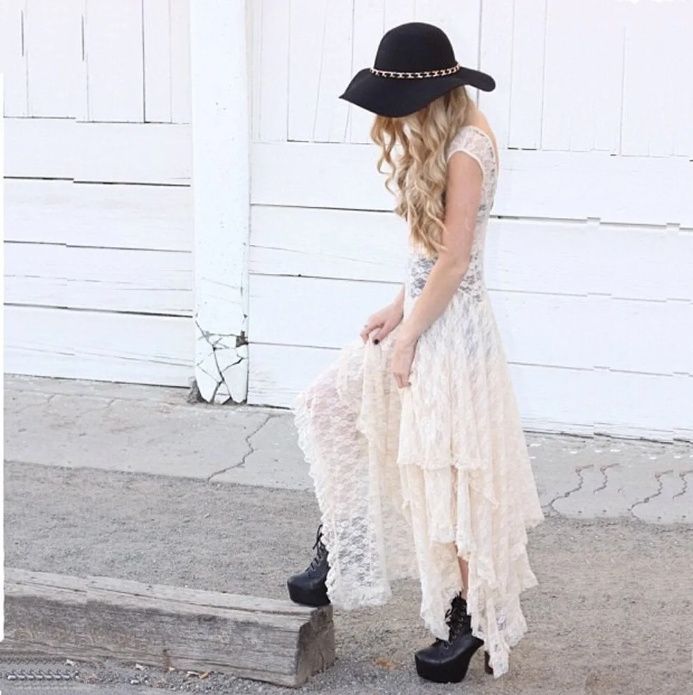 Elegant Asymmetric Lace Dress