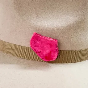 Faux Stone Slab Hat Pin in Pink