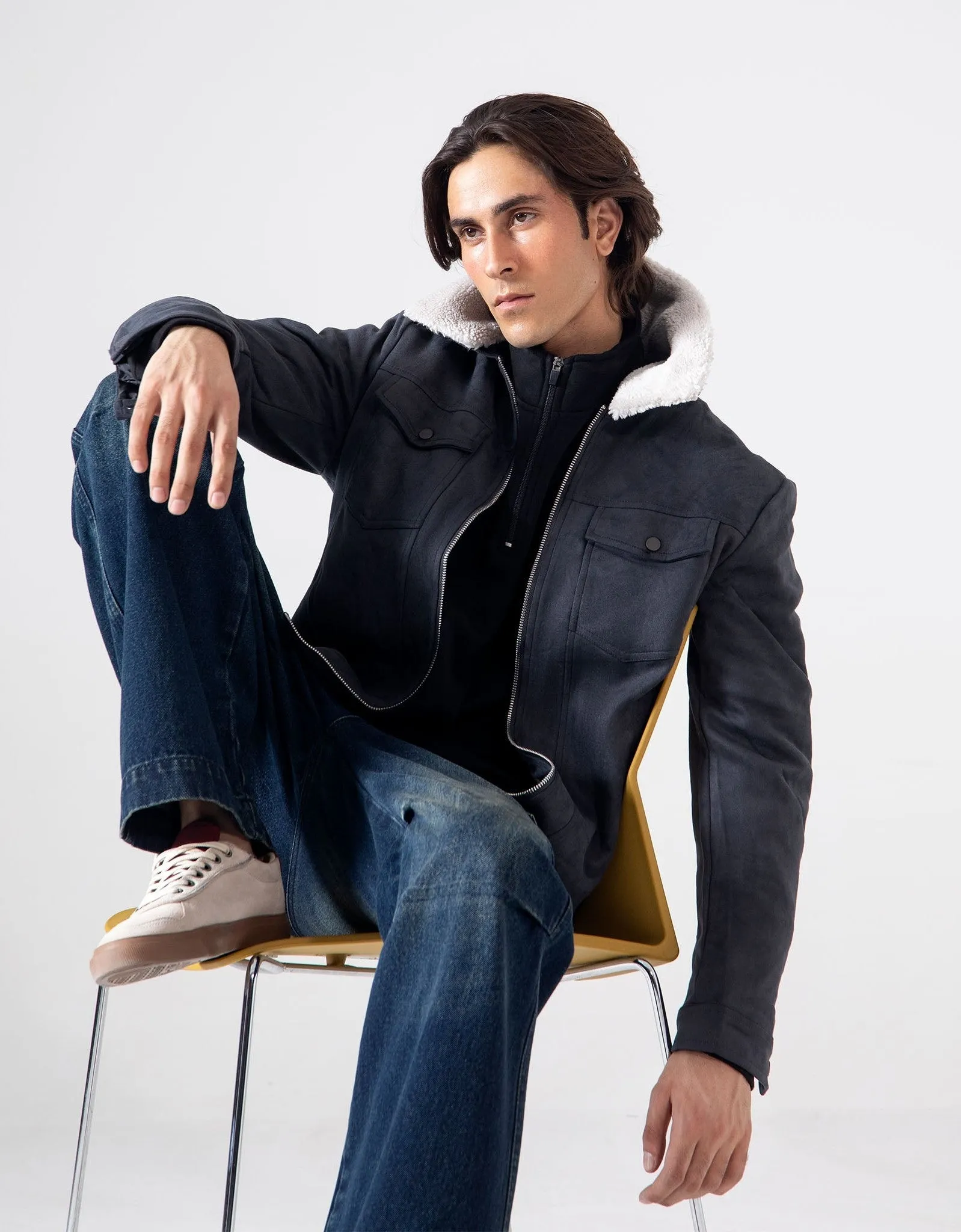 FAUX SUEDE JACKET