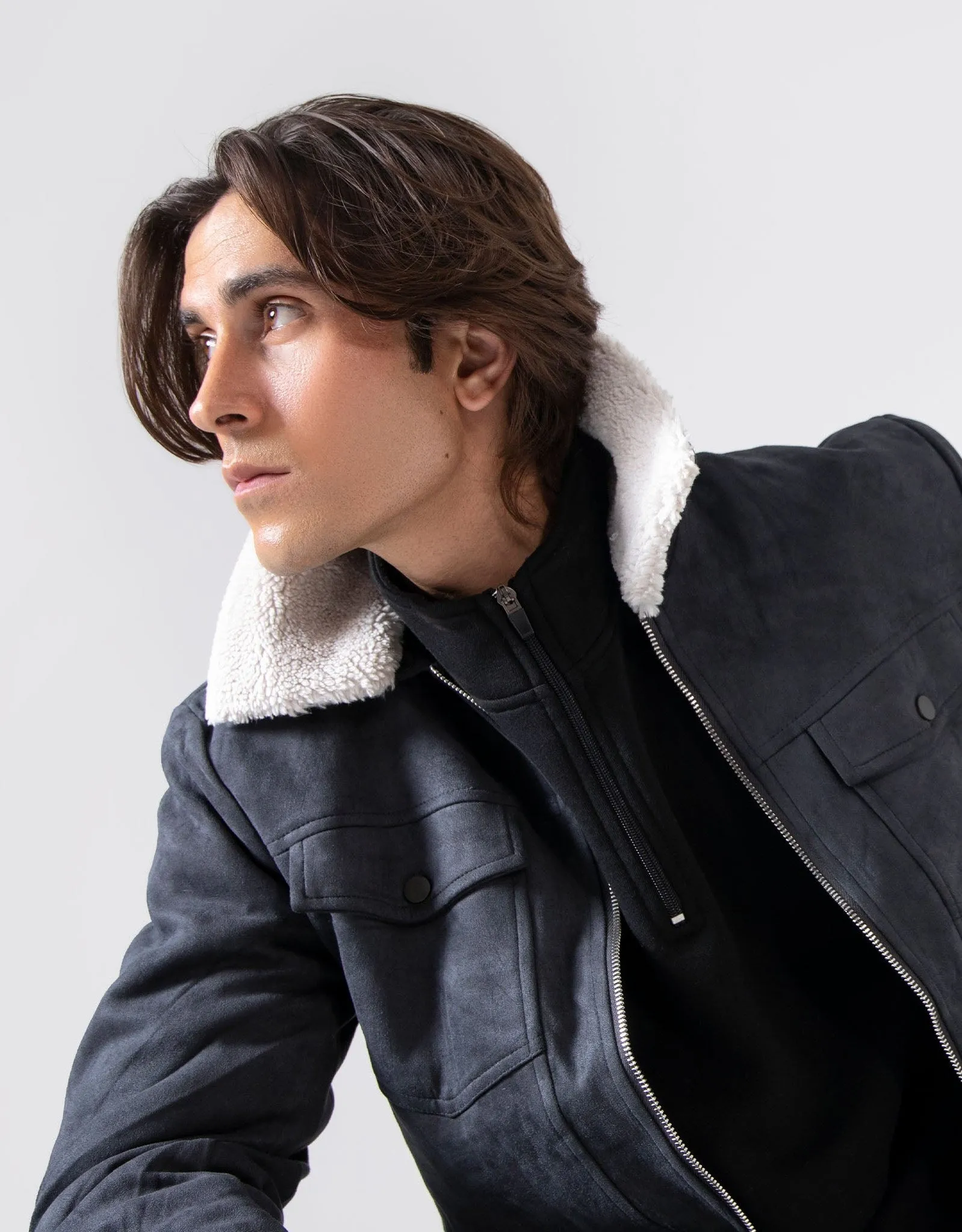 FAUX SUEDE JACKET