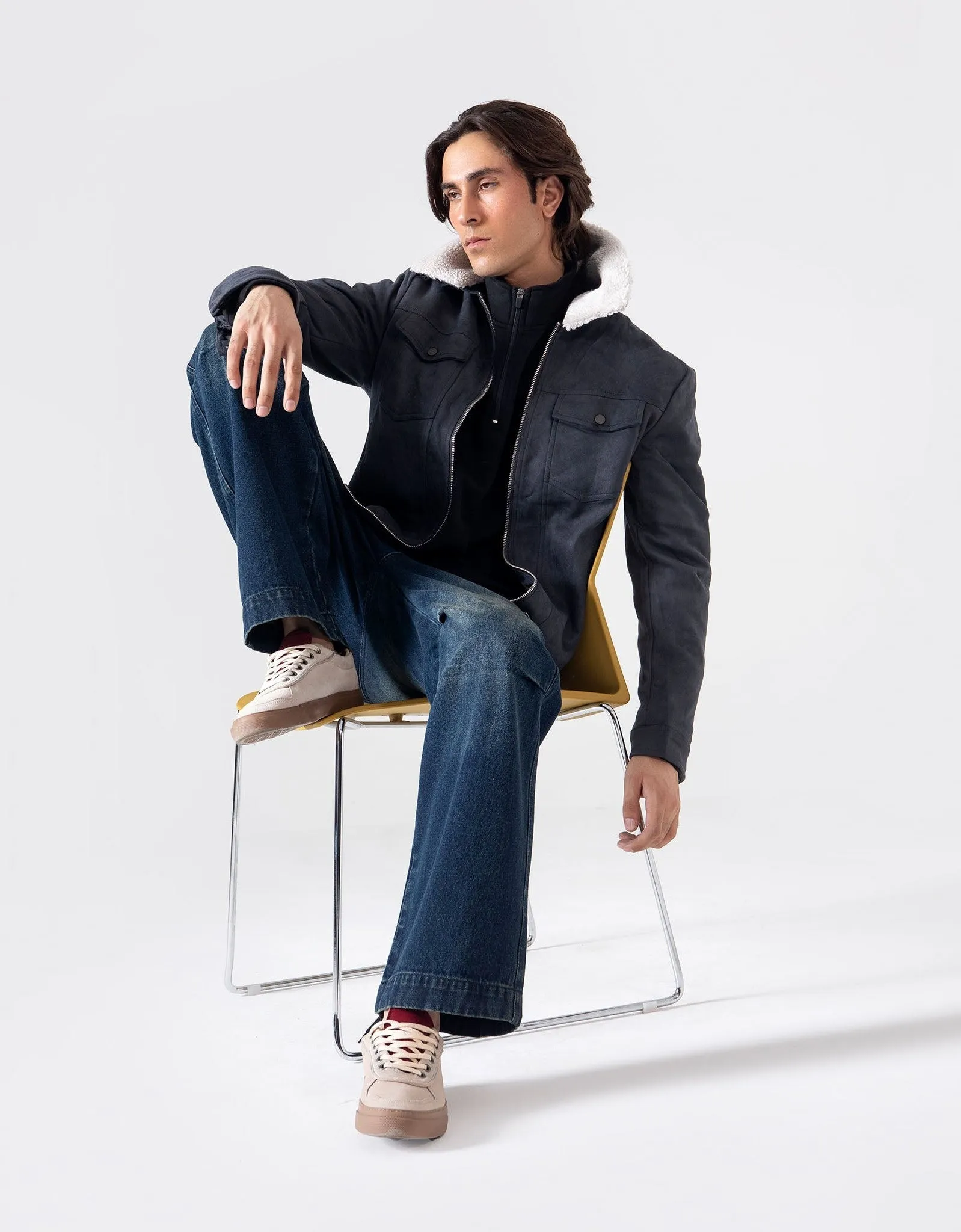 FAUX SUEDE JACKET
