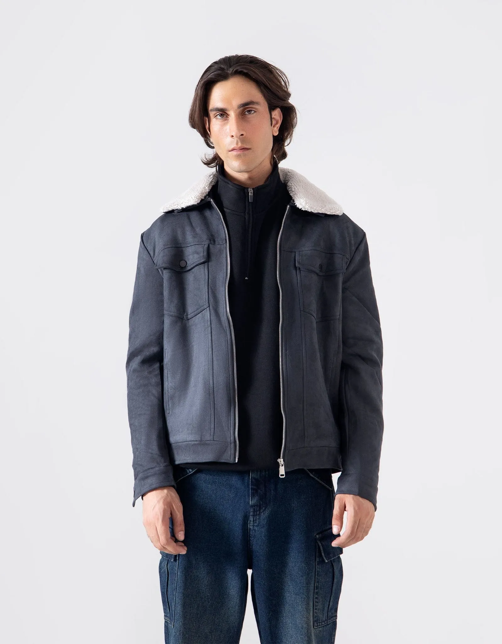 FAUX SUEDE JACKET