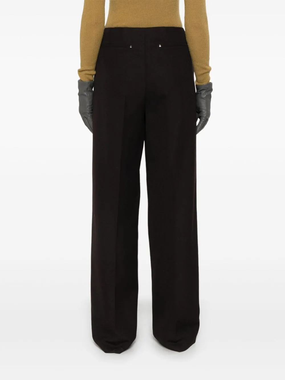 FENDI Wide Leg Wool Trousers for Women - Fall/Winter 2024