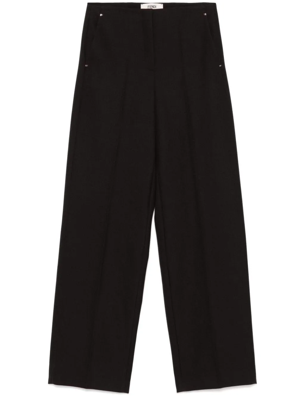 FENDI Wide Leg Wool Trousers for Women - Fall/Winter 2024
