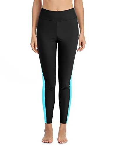 Flattering Rash Guard Pants Women's High Waisted Swim Pants with UPF 50  Protection