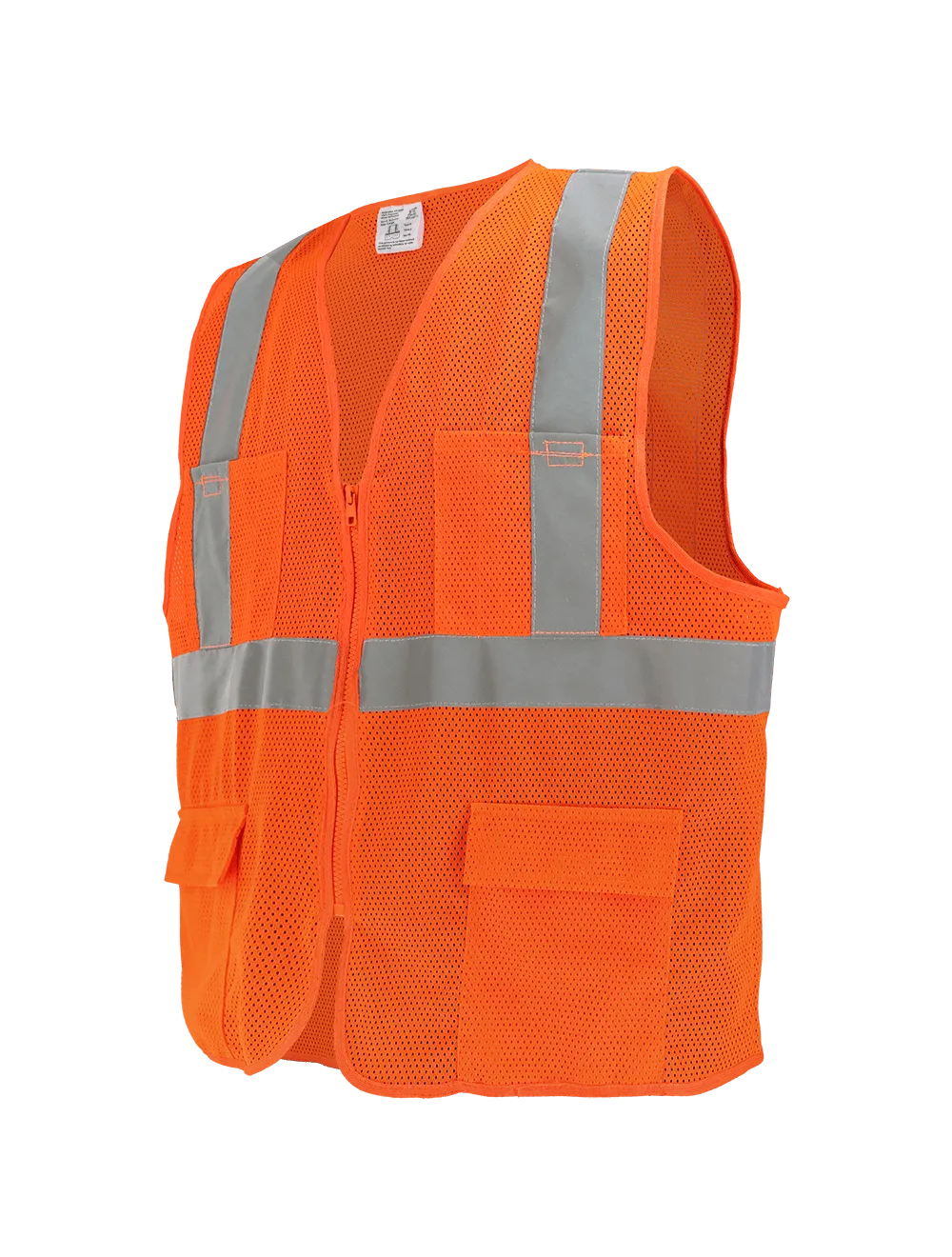 FrogWear® HV High-Visibility Orange Lightweight Mesh Safety Vest, ANSI Class 2 - GLO-270
