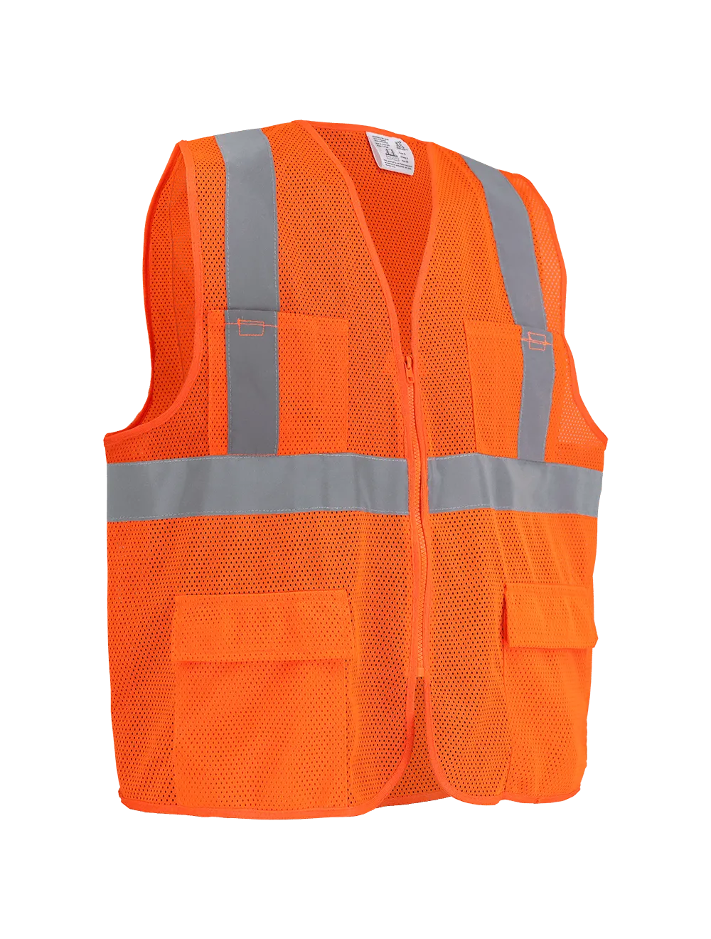 FrogWear® HV High-Visibility Orange Lightweight Mesh Safety Vest, ANSI Class 2 - GLO-270