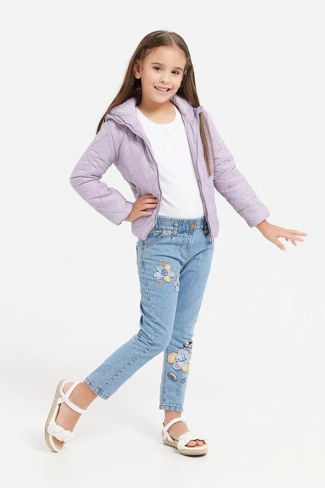 Girls Lilac Padded Jacket