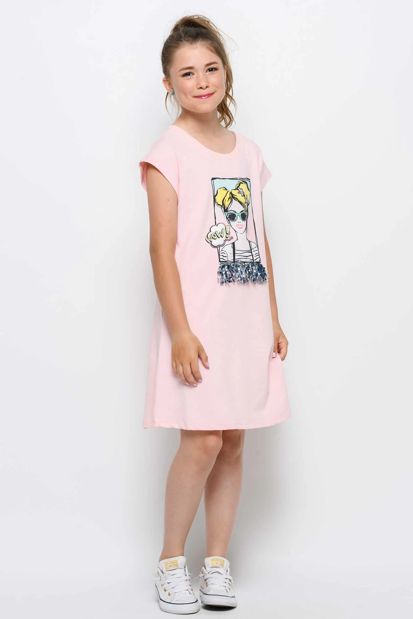 Girls Pop Art Graphic T-shirt Dress