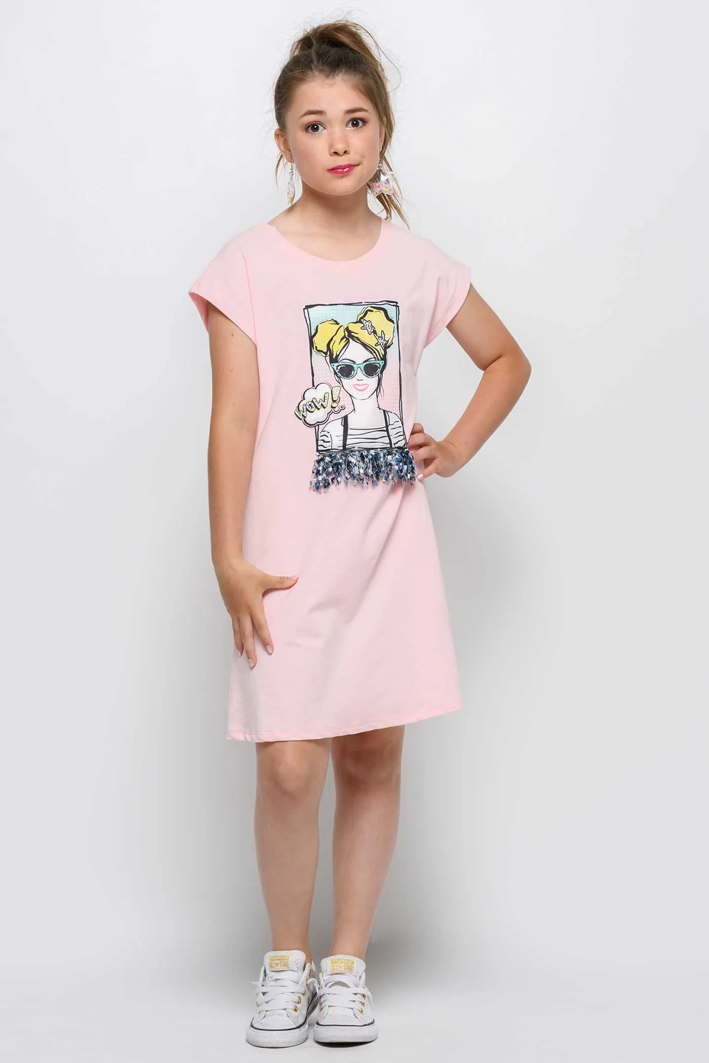 Girls Pop Art Graphic T-shirt Dress