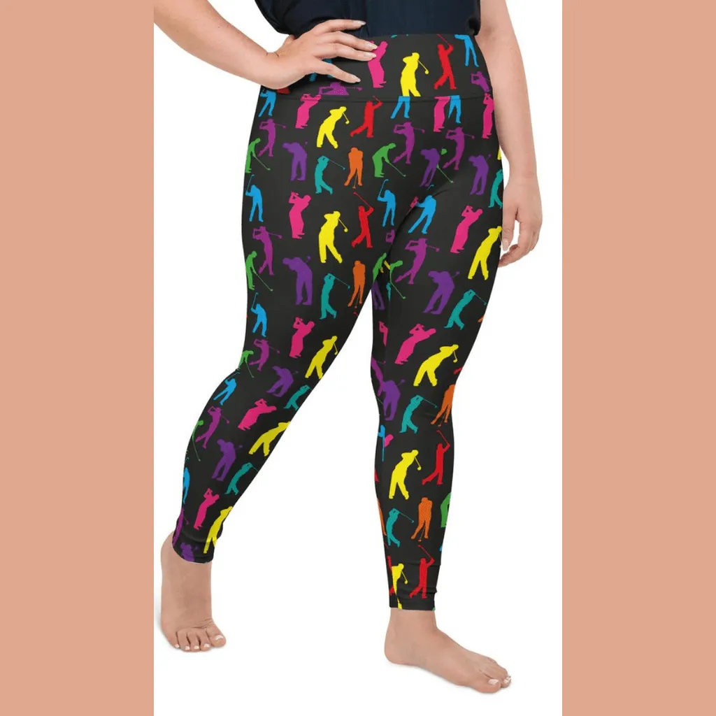 Golfer Pattern Plus Size Leggings