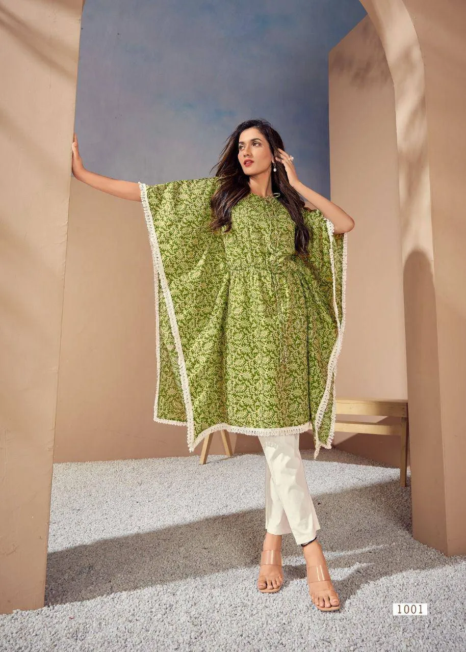 Gracious Green Silk Kaftan Maxi Dress