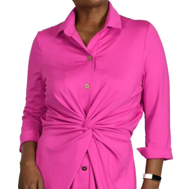 Gretchen Scott Pink Twist and Shout Dress Size Medium