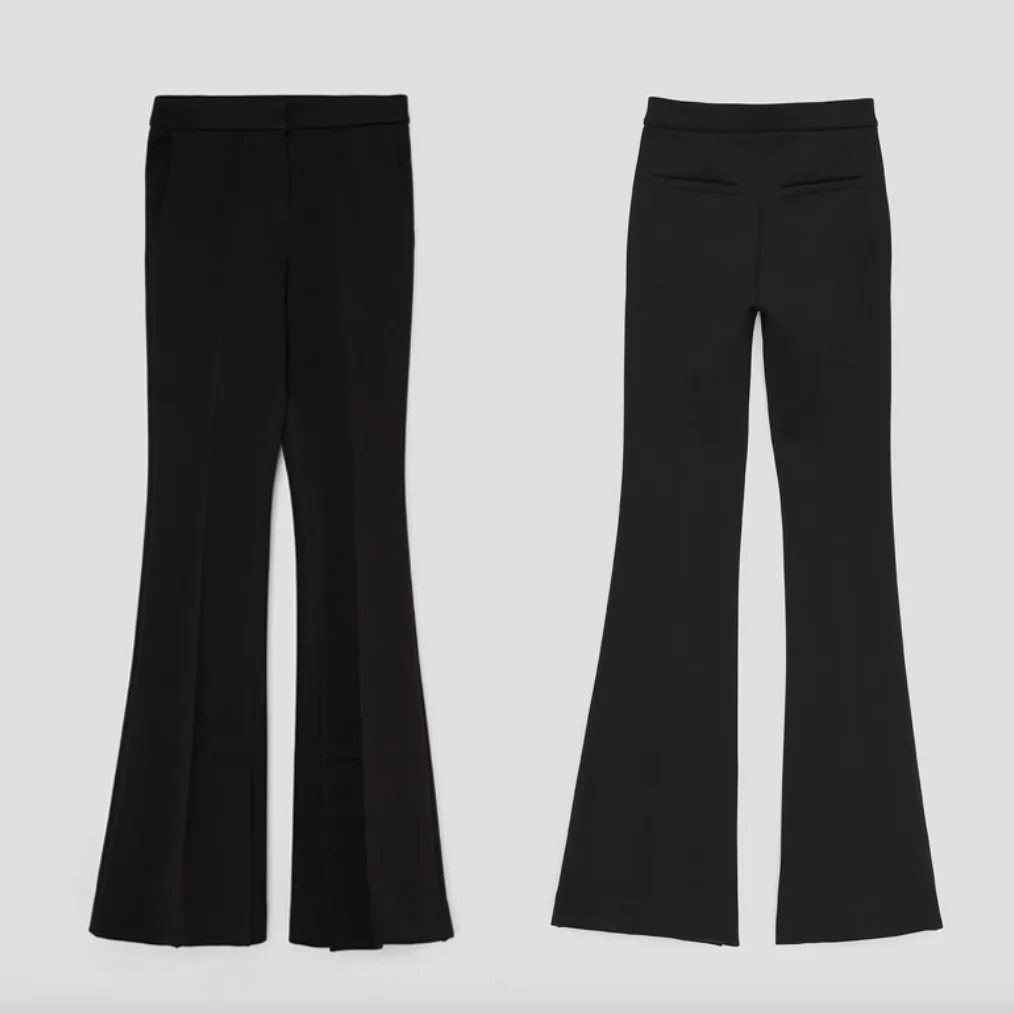 High waist long flare pants
