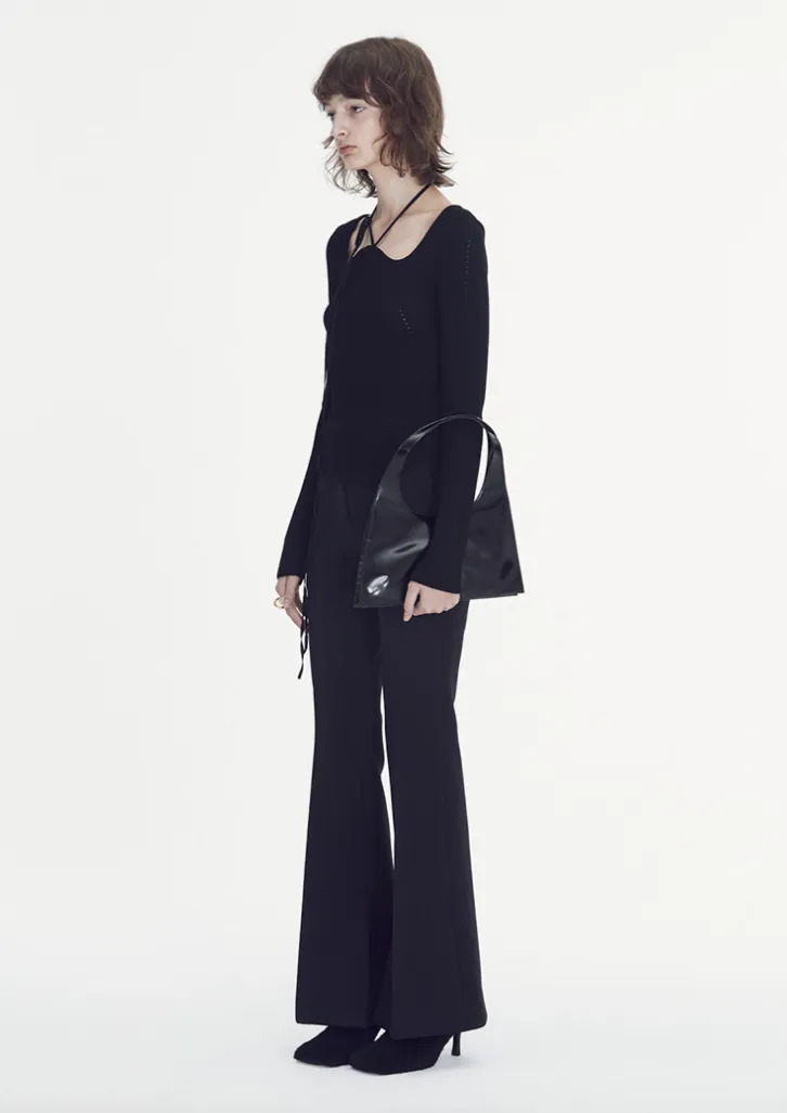 High waist long flare pants