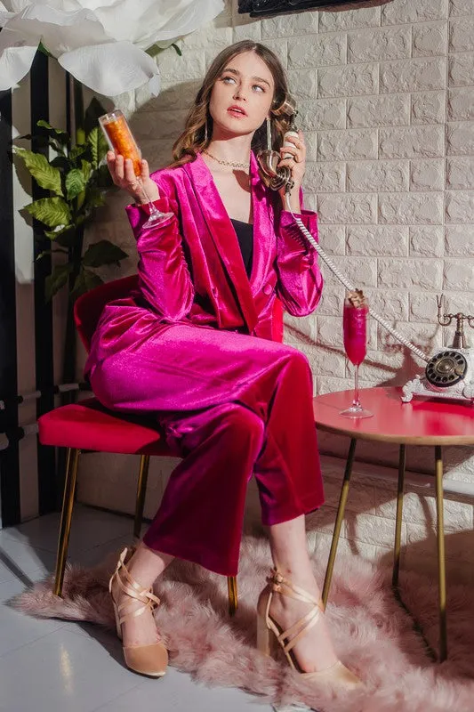 High Waist Velvet Pants