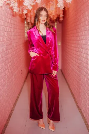 High Waist Velvet Pants