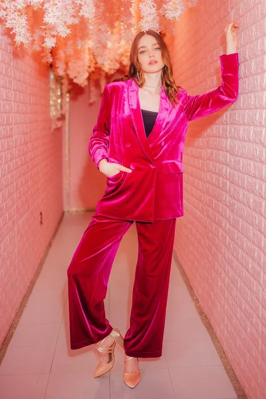 High Waist Velvet Pants