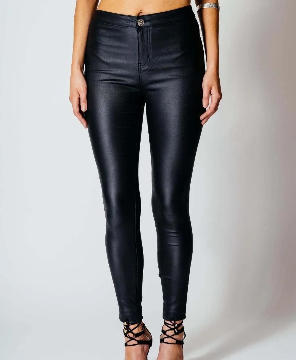 Hot Sales High Waist Skinny PU Pencil Pants