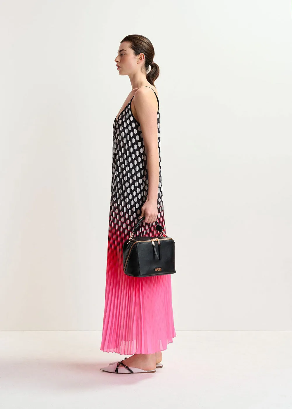 Hyacinth Plissé Slip Dress