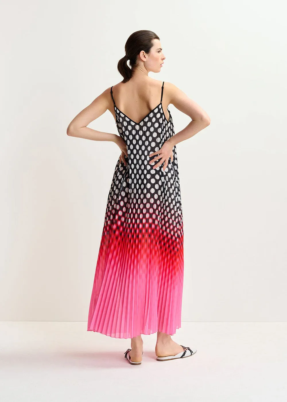 Hyacinth Plissé Slip Dress
