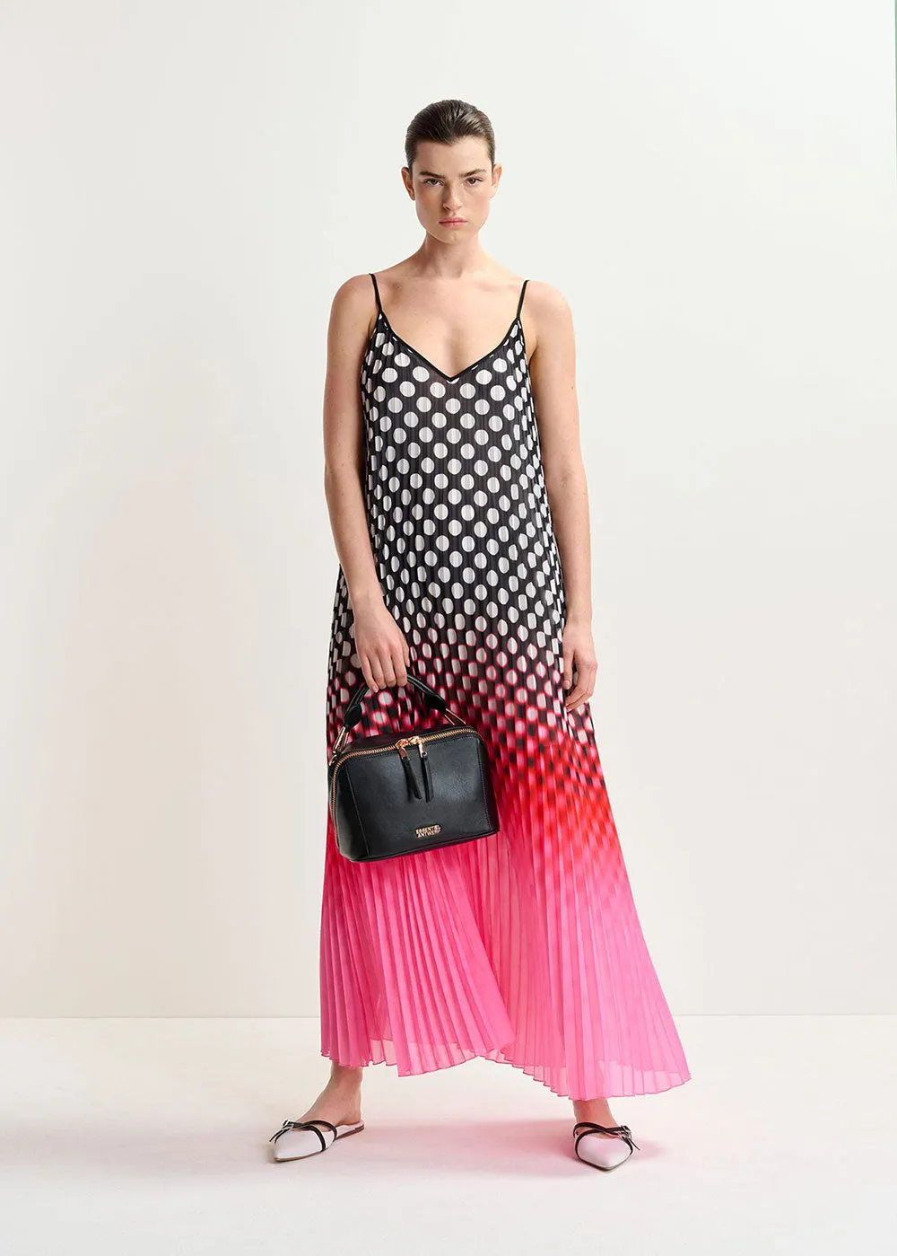 Hyacinth Plissé Slip Dress