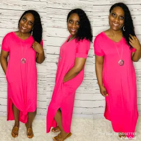 I Am Purposed Dress (Fuchsia - Regular & Plus) RUNS BIG......SIZE DOWN!