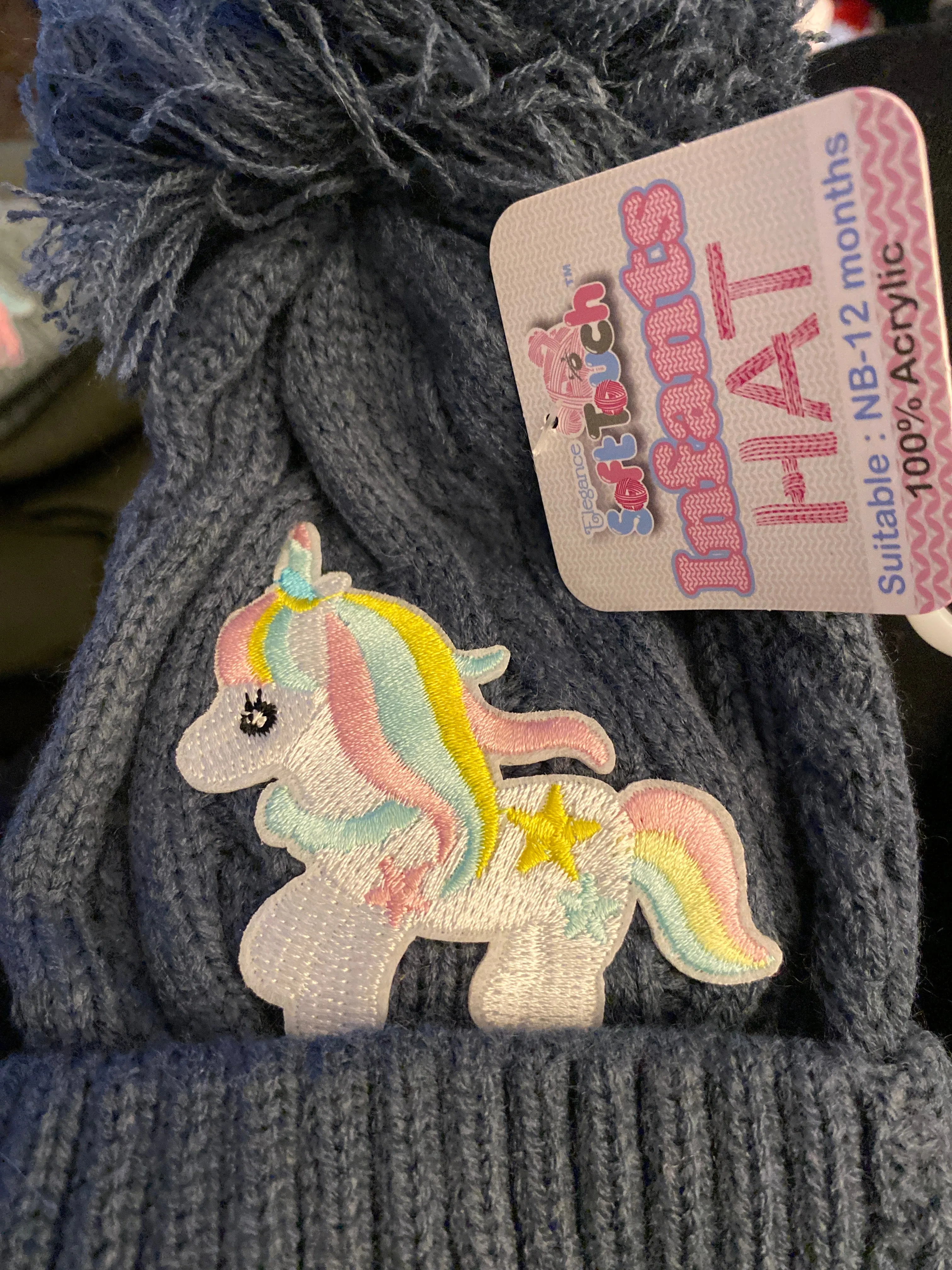 Infant unicorn Bobble Hat