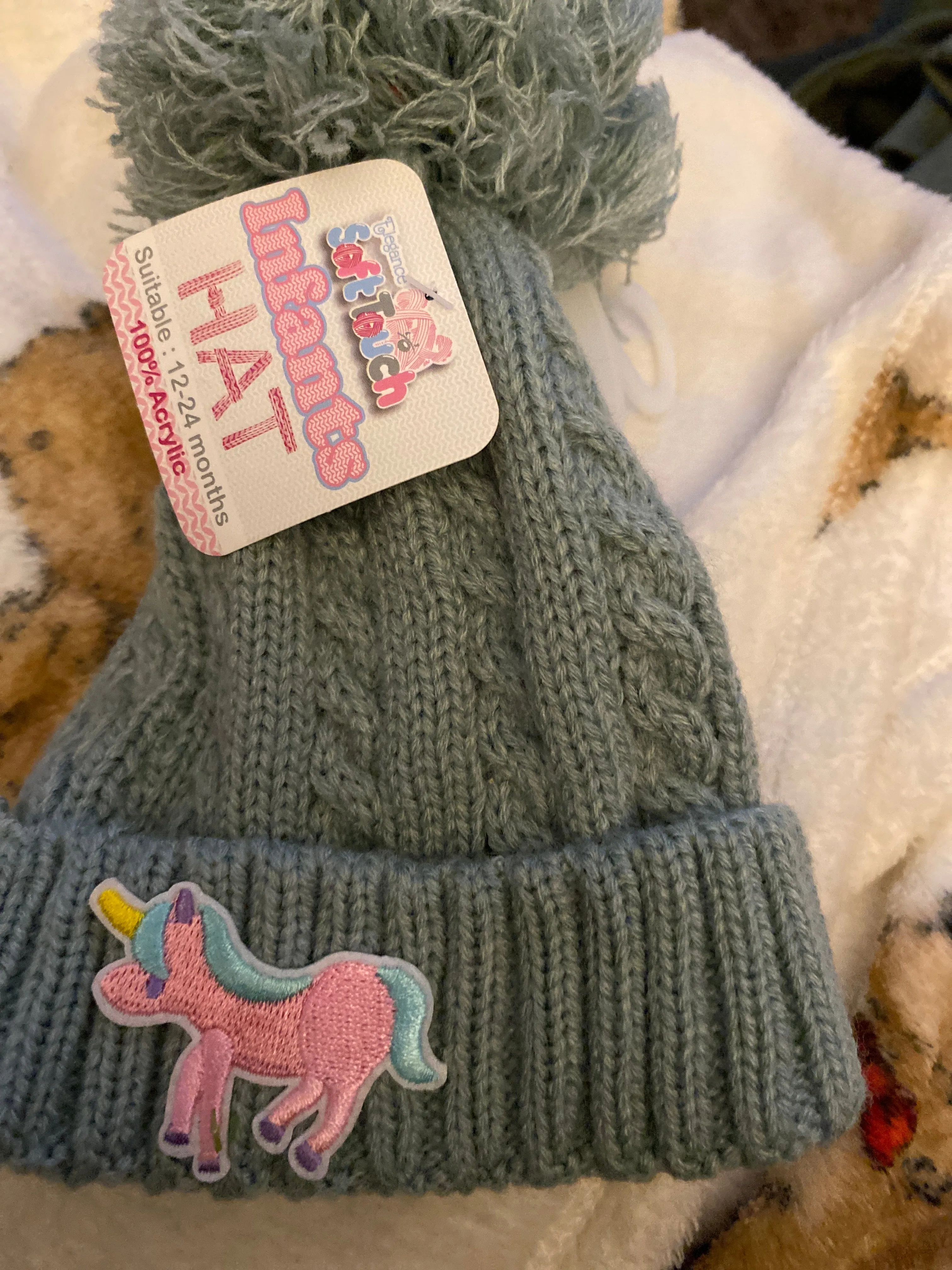 Infant unicorn Bobble Hat