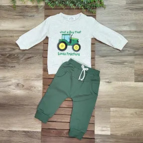 Just A Boy That Loves Tractors Jogger Set