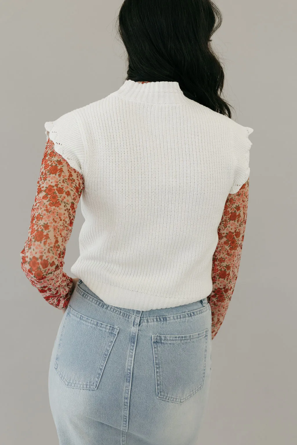 Kaleb Sweater Vest-Ivory