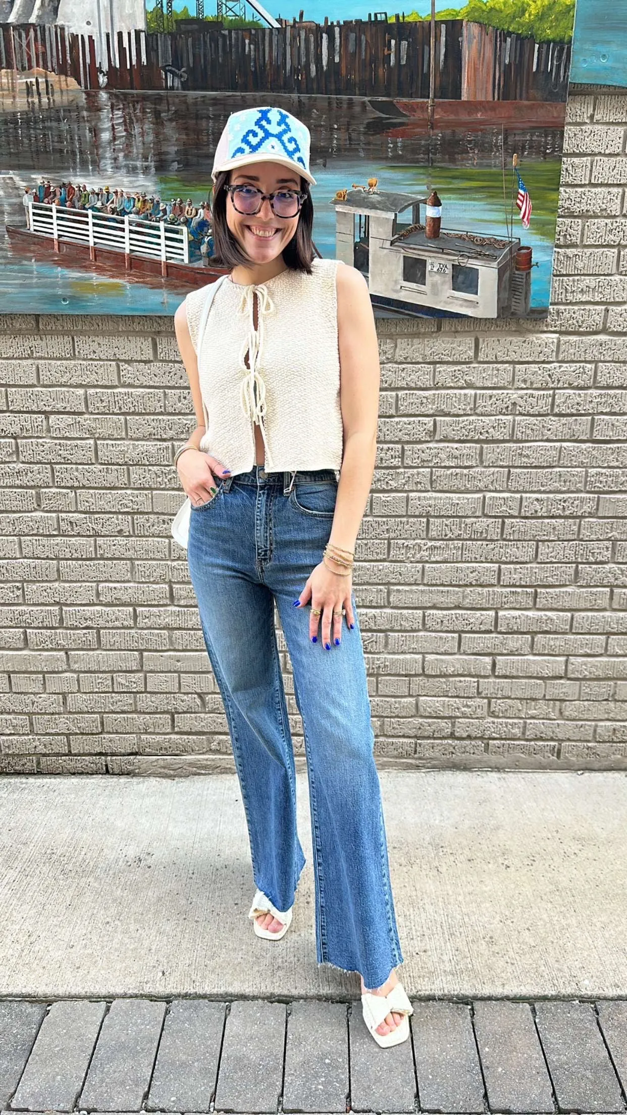 Kat Knitted Tie Front Cardigan - Cream
