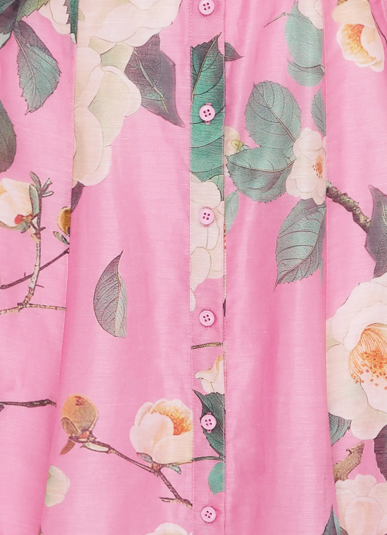Katrina Butterfly Sleeve Midi Dress - Camelia Print