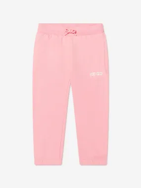 KENZO Girls Logo Print Joggers in Pink