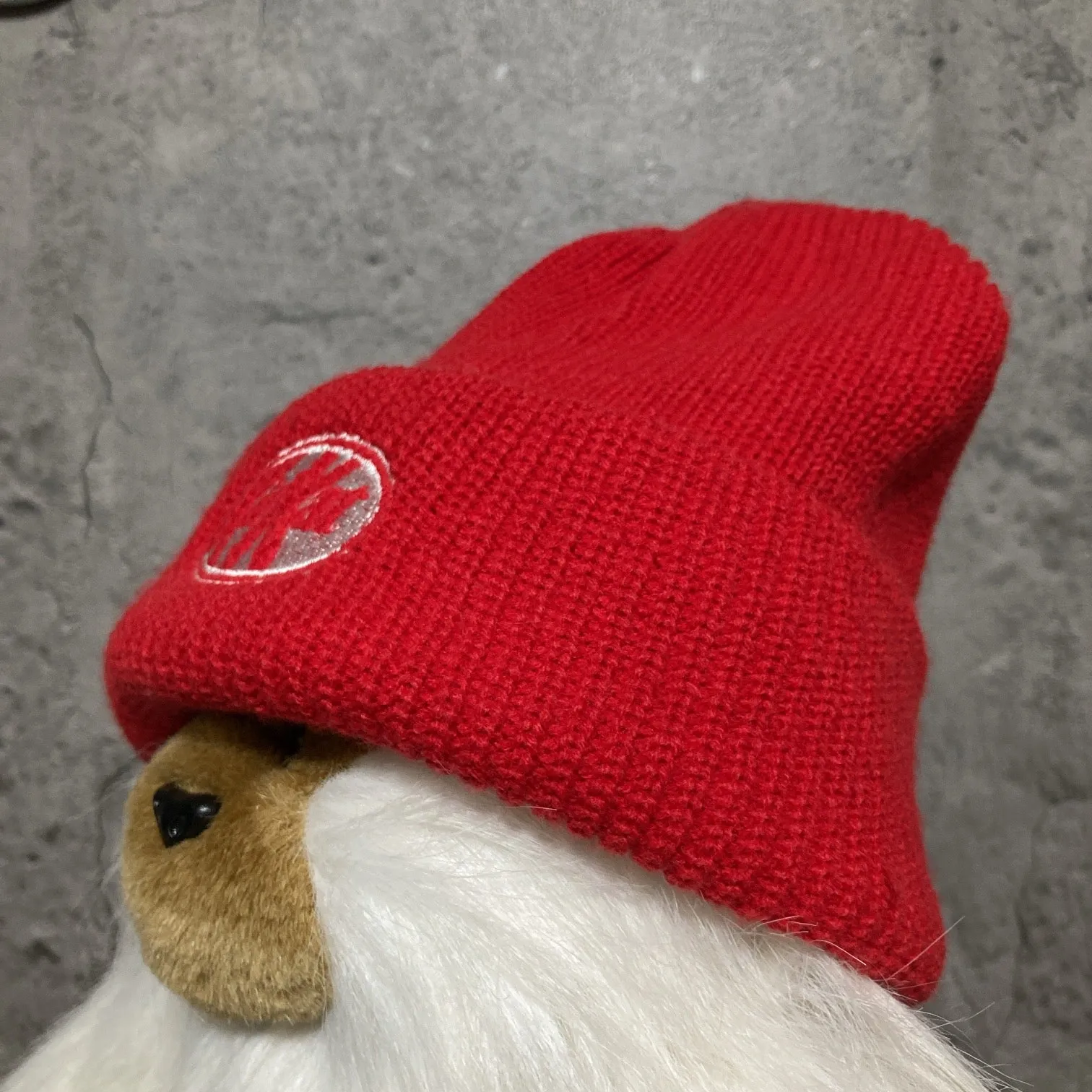 KitKat knit hat watch cap beanie red