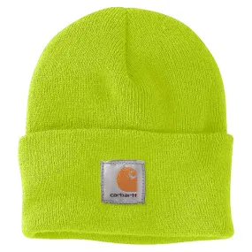 Knit Cuffed Beanie - Bright Lime