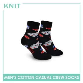 Knit Men's Gambling Cotton Light Performance Crew Socks 1 pair KMC3409
