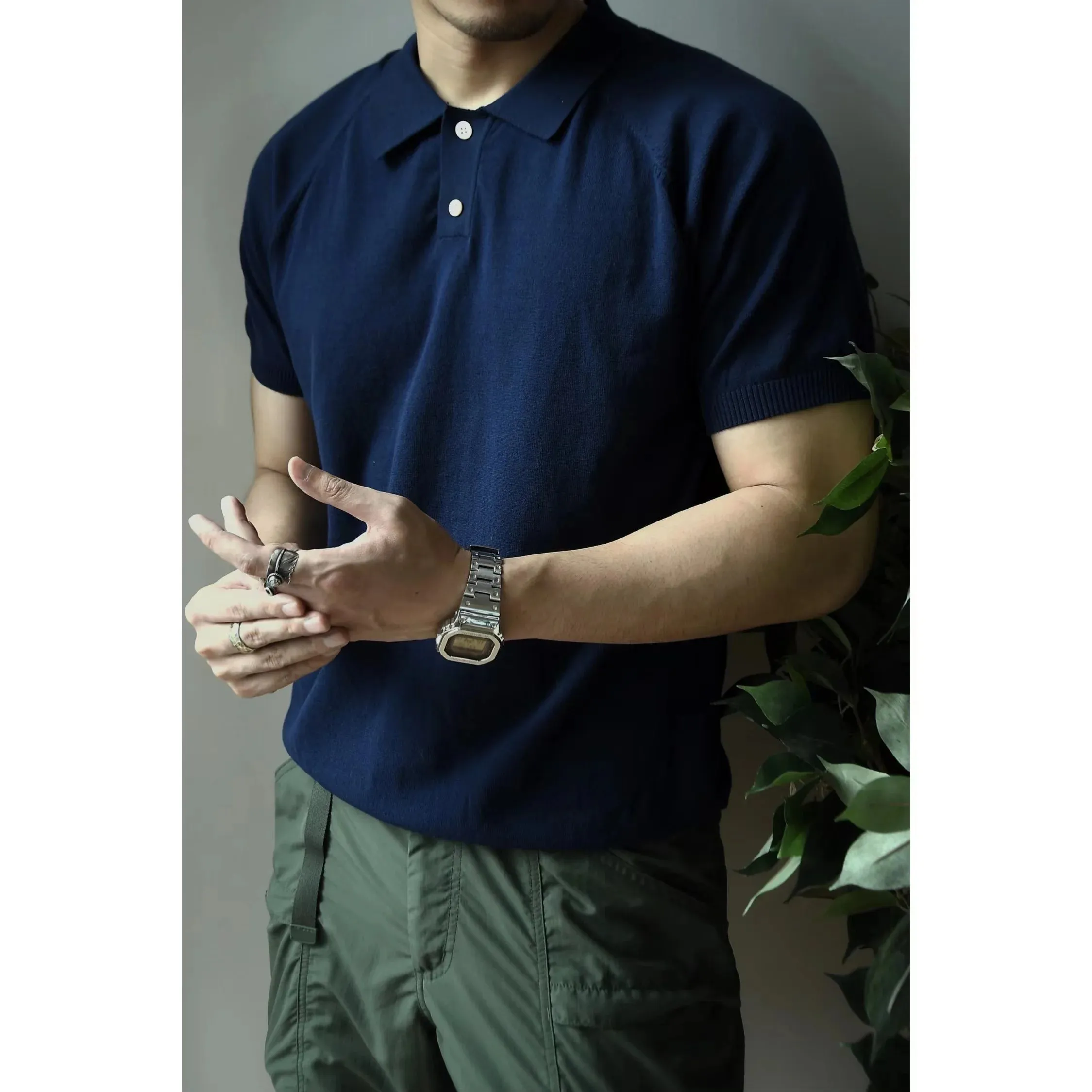 Knit Polo Shirt for Men - Pure Cotton - Regular Fit - Smart Business Shirt
