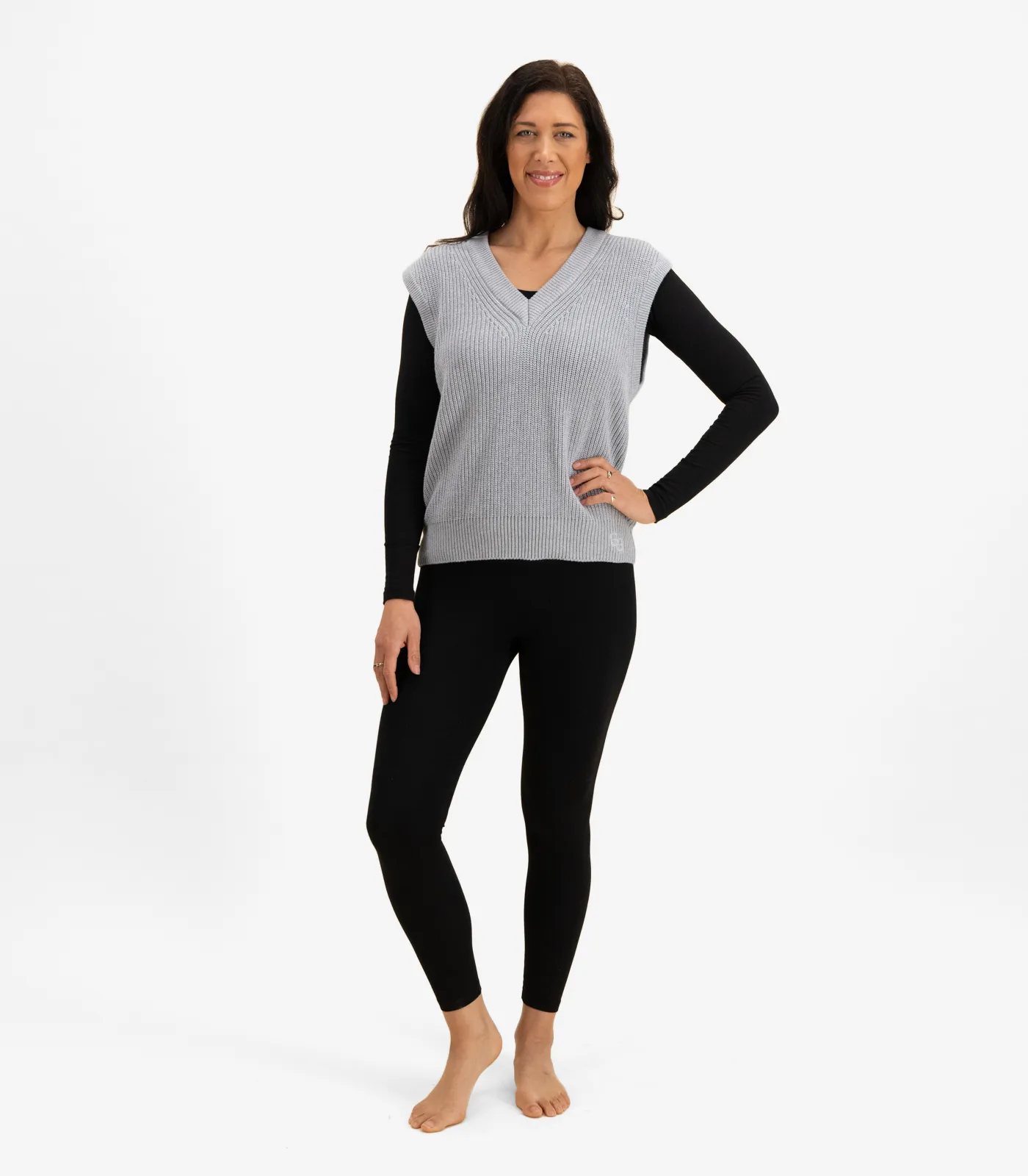 Knitted V Neck Vest