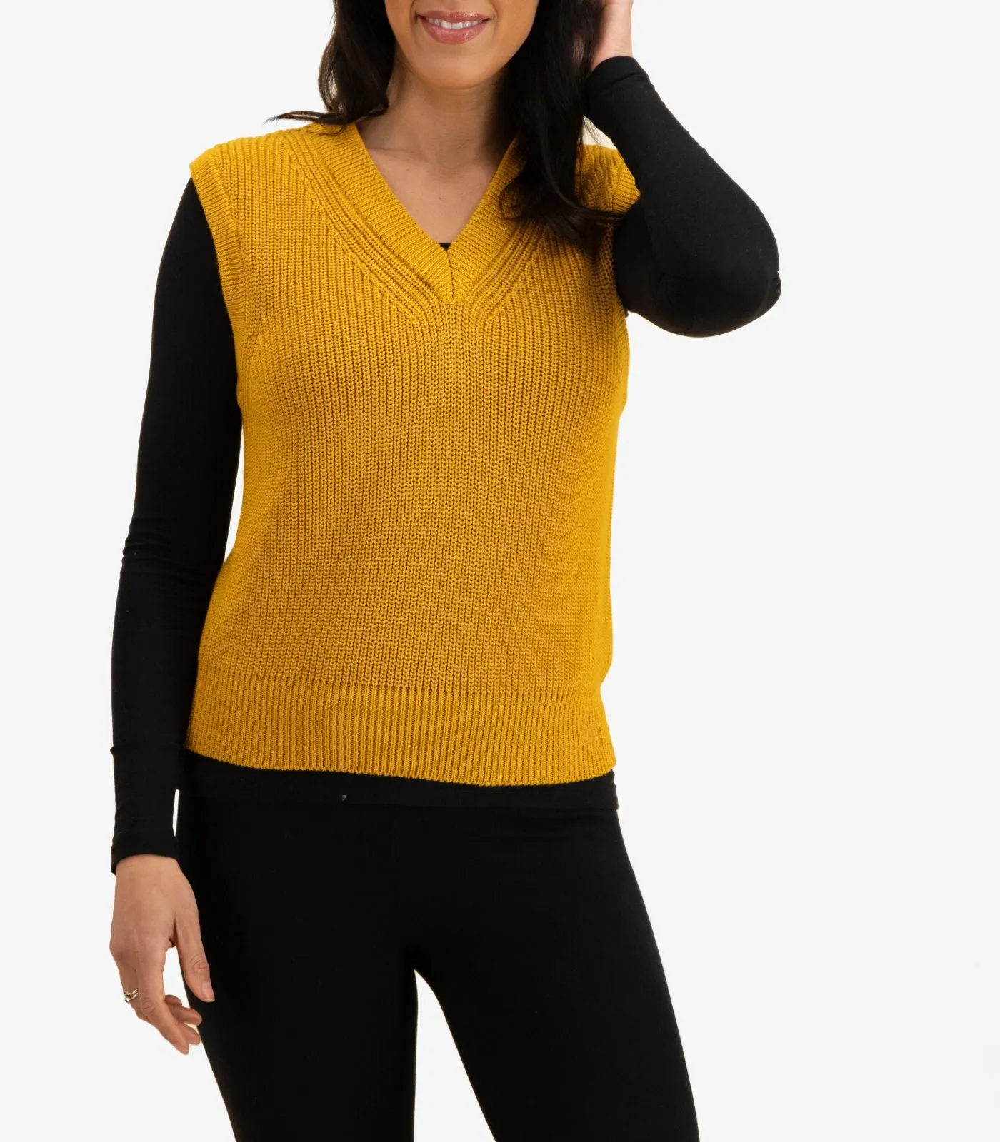 Knitted V Neck Vest